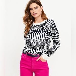 🆕 Loft Petite Heart Dot Sweater Whisper White